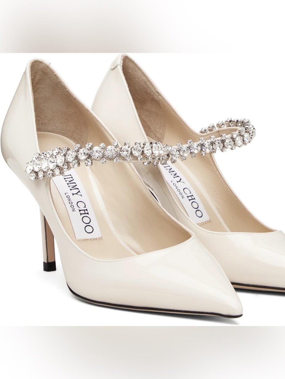 JIMMY CHOO Off-White Bing Pump 85 Heels